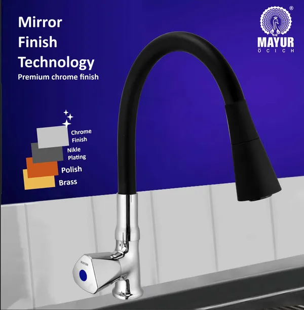 MAYUR_ÖCICH_Brass_Swan_Neck_Kitchen_Sink_Tap_With_Flexible_Dual_Flow_Spout_|_360_Swivel_|_Cold_Water_Faucet_With_Silicone_Spout_|_Chrome_Finish_|_Premium_Brass_Build_|_10-Year_Warranty_(TRI)