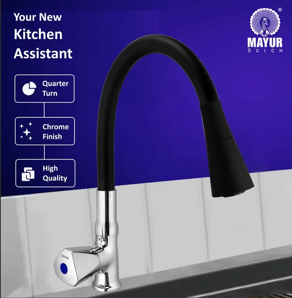 MAYUR_ÖCICH_Brass_Swan_Neck_Kitchen_Sink_Tap_With_Flexible_Dual_Flow_Spout_|_360_Swivel_|_Cold_Water_Faucet_With_Silicone_Spout_|_Chrome_Finish_|_Premium_Brass_Build_|_10-Year_Warranty_(TRI)