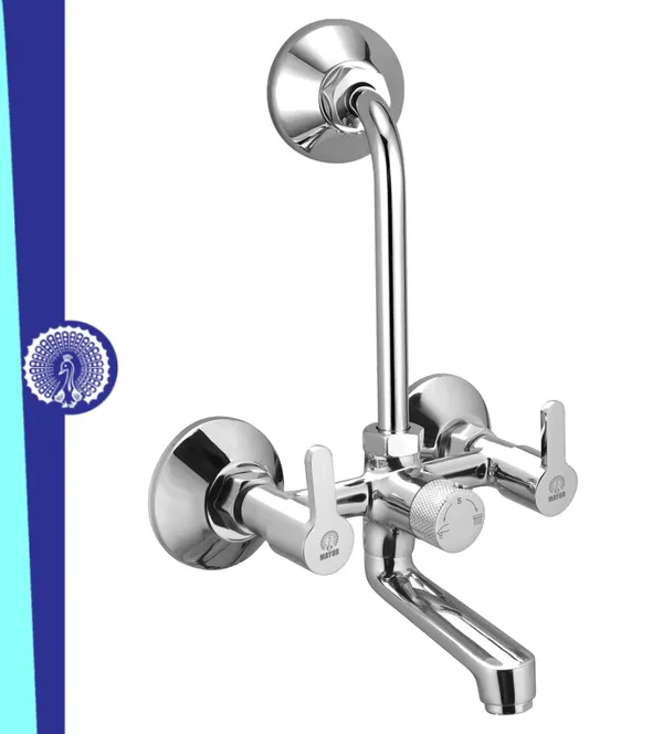 MAYUR_ÖCICH_Brass_Wall_Mixer_Tap_For_Bathroom_With_Overhead_Shower_Arrangement_|_Chrome_Finish,_Hot_&_Cold_Water_Mixer,_10-Year_Warranty