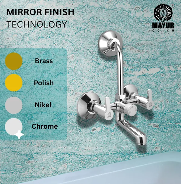 MAYUR_ÖCICH_Brass_Wall_Mixer_Tap_For_Bathroom_With_Overhead_Shower_Arrangement_|_Chrome_Finish,_Hot_&_Cold_Water_Mixer,_10-Year_Warranty