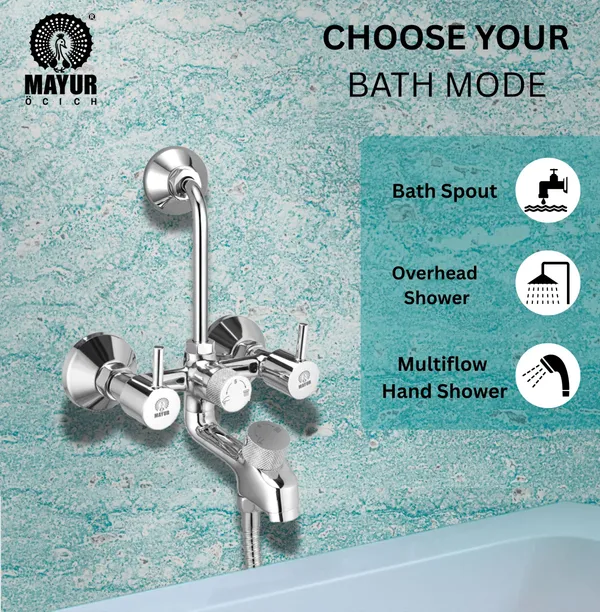 MAYUR_ÖCICH_Brass_3-In-1_Wall_Mixer_With_6_Inch_Overhead_And_Hand_Shower_Set_(Chrome)_[Flare-7710-Rain-Gflow]