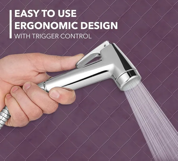 MAYUR_ÖCICH_304_Grade_Heavy_Stainless_Steel_1.25_meter_Flexible_Hose_Pipe_Health_Faucet,_Jet_Spray_for_Toilet_-_Health_Faucet_for_Toilet_-_Hand_Faucets_-_Premium_Chrome_Finish(HF-561-LONG)