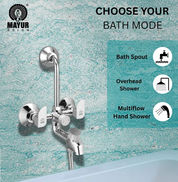 MAYUR_ÖCICH_Brass_3-In-1_Wall_Mixer_Tap_For_Bathroom_With_Overhead_&_Hand_Shower_Arrangement_|_Chrome_Finish_|_Hot_&_Cold_Water_Mixer_|_10-Year_Warranty