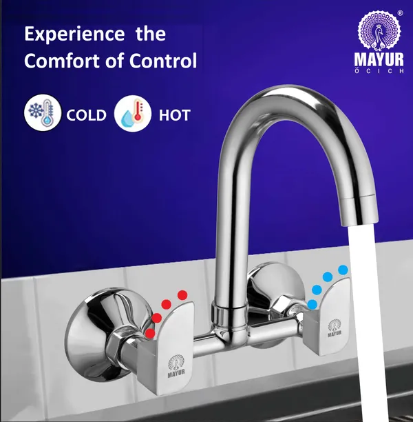 MAYUR_ÖCICH_Brass_Kitchen_Sink_Mixer_Tap_|_360_Swivel_Spout_|_Hot_&_Cold_Dual_Handle_Faucet_For_Kitchen_|_Chrome_Finish_With_Foam_Flow_Aerator_&_10-Year_Warranty