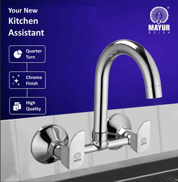 MAYUR_ÖCICH_Brass_Kitchen_Sink_Mixer_Tap_|_360_Swivel_Spout_|_Hot_&_Cold_Dual_Handle_Faucet_For_Kitchen_|_Chrome_Finish_With_Foam_Flow_Aerator_&_10-Year_Warranty