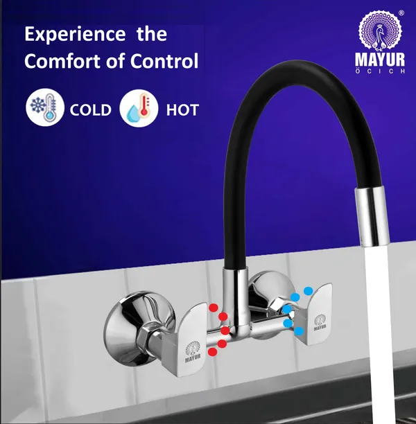 MAYUR_ÖCICH_Brass_Kitchen_Sink_Mixer_Tap_|_Flexible_360_Silicone_Swivel_Spout_|_Hot_&_Cold_Dual_Handle_Faucet_For_Kitchen_|_Chrome_Finish_|_10-Year_Warranty
