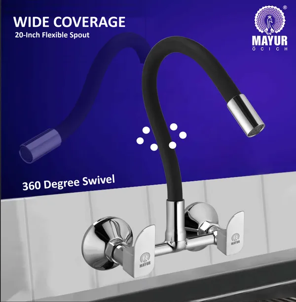 MAYUR_ÖCICH_Brass_Kitchen_Sink_Mixer_Tap_|_Flexible_360_Silicone_Swivel_Spout_|_Hot_&_Cold_Dual_Handle_Faucet_For_Kitchen_|_Chrome_Finish_|_10-Year_Warranty