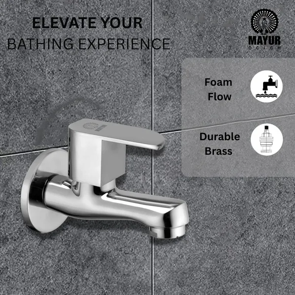 MAYUR_ÖCICH_Brass_Short_Body_Bib_Tap_With_Wall_Flange_For_Bathroom_And_Kitchen_|_10_Year_Warranty