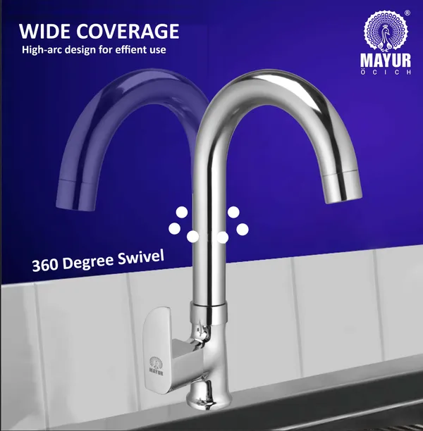 MAYUR_ÖCICH_Brass_Swan_Neck_Kitchen_Sink_Tap_With_360_Swivel_Spout_|_Chrome_Finish_|_Cold_Water_Faucet_|_10-Year_Warranty