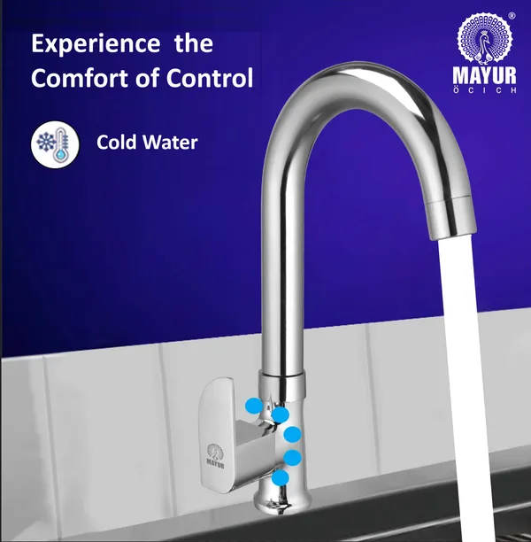MAYUR_ÖCICH_Brass_Swan_Neck_Kitchen_Sink_Tap_With_360_Swivel_Spout_|_Chrome_Finish_|_Cold_Water_Faucet_|_10-Year_Warranty