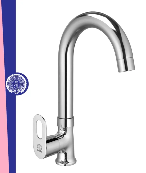 MAYUR_ÖCICH_Brass_Swan_Neck_Kitchen_Sink_Tap_With_360_Swivel_Spout_|_Chrome_Finish_|_Cold_Water_Faucet_|_10-Year_Warranty