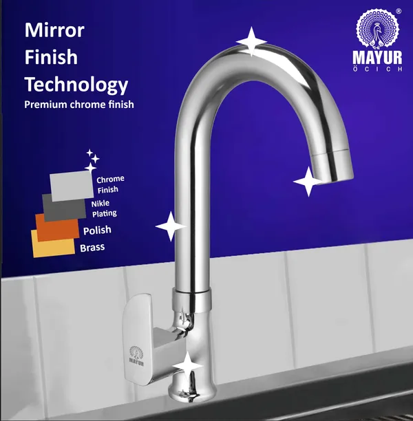 MAYUR_ÖCICH_Brass_Swan_Neck_Kitchen_Sink_Tap_With_360_Swivel_Spout_|_Chrome_Finish_|_Cold_Water_Faucet_|_10-Year_Warranty