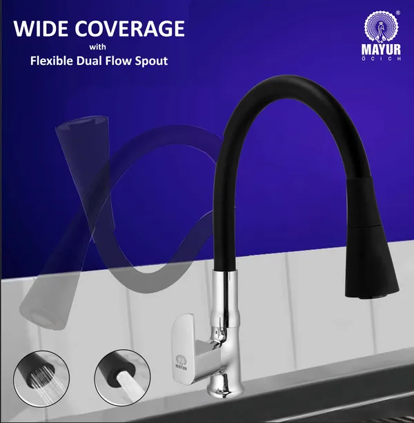 MAYUR_ÖCICH_Brass_Swan_Neck_Kitchen_Sink_Tap_With_Flexible_Dual_Flow_Spout_|_360_Swivel_|_Cold_Water_Faucet_With_Silicone_Spout_|_Chrome_Finish_|_Premium_Brass_Build_|_10-Year_Warranty_(ALIVE)