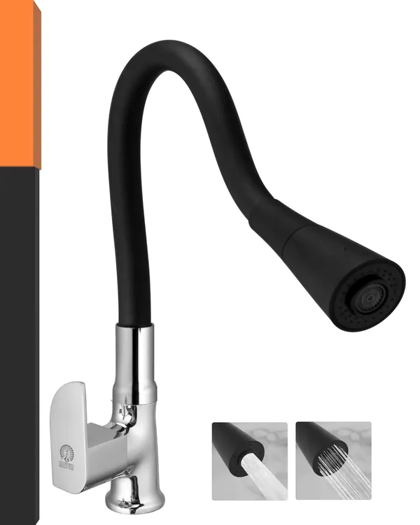 MAYUR_ÖCICH_Brass_Swan_Neck_Kitchen_Sink_Tap_With_Flexible_Dual_Flow_Spout_|_360_Swivel_|_Cold_Water_Faucet_With_Silicone_Spout_|_Chrome_Finish_|_Premium_Brass_Build_|_10-Year_Warranty_(ALIVE)