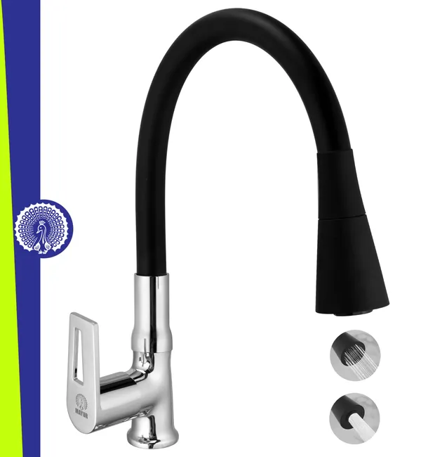 MAYUR_ÖCICH_Brass_Swan_Neck_Kitchen_Sink_Tap_With_Flexible_Dual_Flow_Spout_|_360_Swivel_|_Cold_Water_Faucet_With_Silicone_Spout_|_Chrome_Finish_|_Premium_Brass_Build_|_10-Year_Warranty_(ARIA)