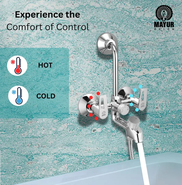 MAYUR_ÖCICH_Brass_3-In-1_Wall_Mixer_Tap_For_Bathroom_With_Overhead_&_Hand_Shower_Arrangement_|_Chrome_Finish_|_Hot_&_Cold_Water_Mixer_|_10-Year_Warranty