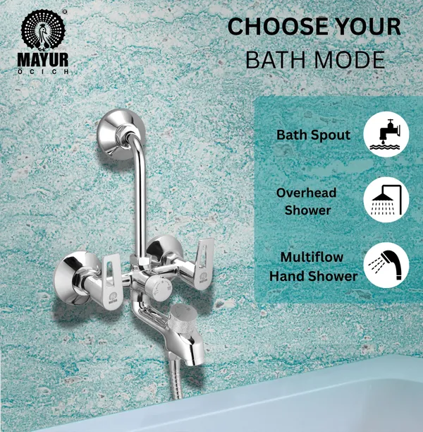 MAYUR_ÖCICH_Brass_3-In-1_Wall_Mixer_Tap_For_Bathroom_With_Overhead_&_Hand_Shower_Arrangement_|_Chrome_Finish_|_Hot_&_Cold_Water_Mixer_|_10-Year_Warranty