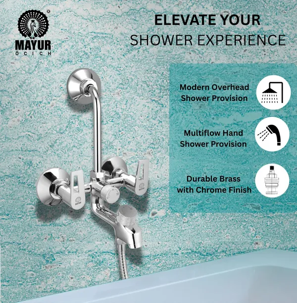 MAYUR_ÖCICH_Brass_3-In-1_Wall_Mixer_Tap_For_Bathroom_With_Overhead_&_Hand_Shower_Arrangement_|_Chrome_Finish_|_Hot_&_Cold_Water_Mixer_|_10-Year_Warranty