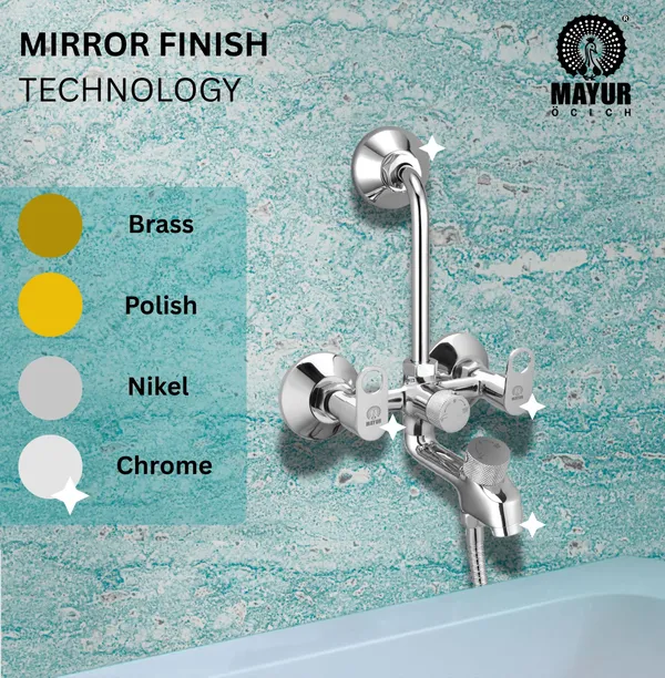 MAYUR_ÖCICH_Brass_3-In-1_Wall_Mixer_Tap_For_Bathroom_With_Overhead_&_Hand_Shower_Arrangement_|_Chrome_Finish_|_Hot_&_Cold_Water_Mixer_|_10-Year_Warranty