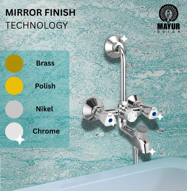 MAYUR_ÖCICH_Brass_3-In-1_Wall_Mixer_Tap_For_Bathroom_With_Overhead_&_Hand_Shower_Arrangement_|_Chrome_Finish,_Hot_&_Cold_Water_Mixer,_10-Year_Warranty