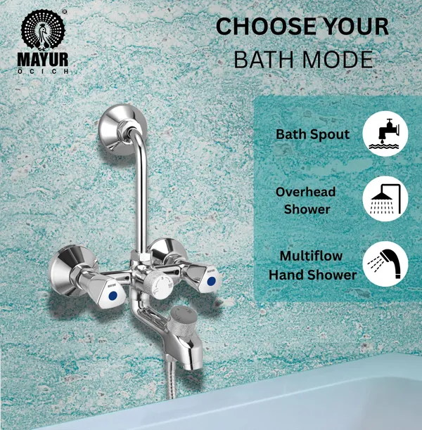 MAYUR_ÖCICH_Brass_3-In-1_Wall_Mixer_Tap_For_Bathroom_With_Overhead_&_Hand_Shower_Arrangement_|_Chrome_Finish,_Hot_&_Cold_Water_Mixer,_10-Year_Warranty