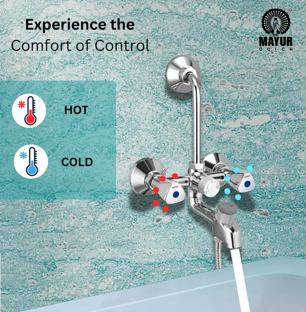 MAYUR_ÖCICH_Brass_3-In-1_Wall_Mixer_Tap_For_Bathroom_With_Overhead_&_Hand_Shower_Arrangement_|_Chrome_Finish,_Hot_&_Cold_Water_Mixer,_10-Year_Warranty