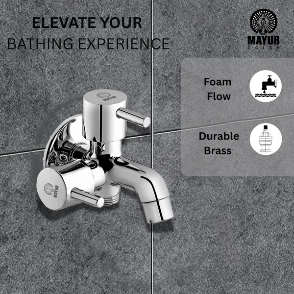 MAYUR_ÖCICH_Brass_2_In_1_Bib_Tap_For_Bathroom_With_Wall_Flange_10_Years_Warranty_+