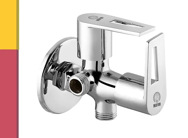 MAYUR_ÖCICH_Brass_2_Way_Angle_Valve_Cock_With_Wall_Flange_For_Bathroom/Kitchen_(ARIA)_10_Years_Warranty
