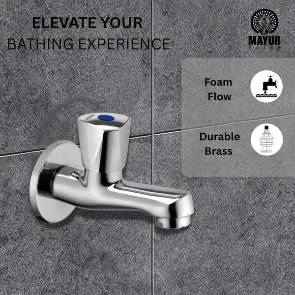 MAYUR_ÖCICH_Brass_Short_Body_Bib_Tap_With_Wall_Flange_For_Bathroom_And_Kitchen_|_10_Year_Warranty