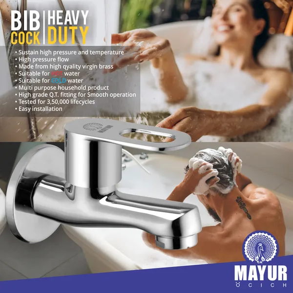 MAYUR_ÖCICH_Brass_Short_Body_Bib_Tap_With_Wall_Flange_For_Bathroom_And_Kitchen_|_10_Year_Warranty