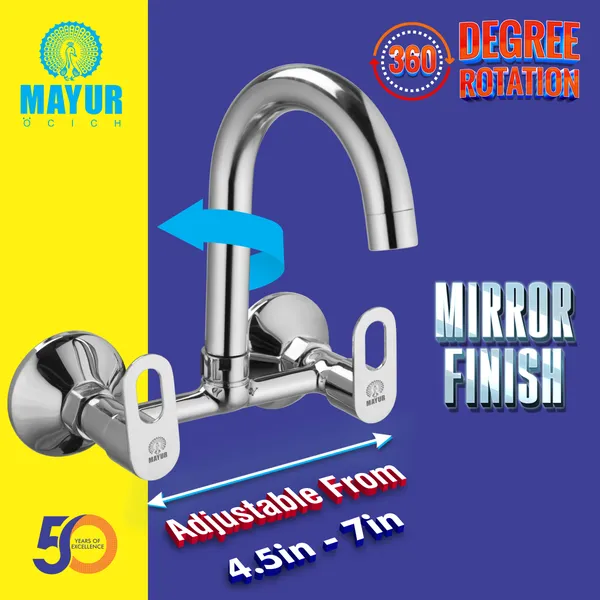 MAYUR_ÖCICH_Brass_Kitchen_Sink_Mixer_Tap_|_360_Swivel_Spout_|_Hot_&_Cold_Dual_Handle_Faucet_For_Kitchen_|_Chrome_Finish_With_Foam_Flow_Aerator_&_10-Year_Warranty