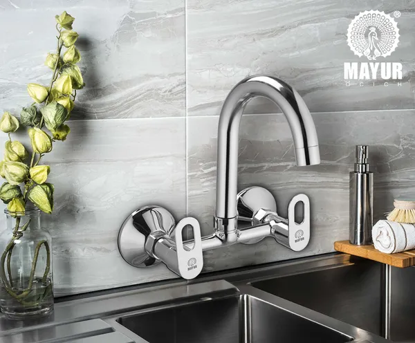 MAYUR_ÖCICH_Brass_Kitchen_Sink_Mixer_Tap_|_360_Swivel_Spout_|_Hot_&_Cold_Dual_Handle_Faucet_For_Kitchen_|_Chrome_Finish_With_Foam_Flow_Aerator_&_10-Year_Warranty