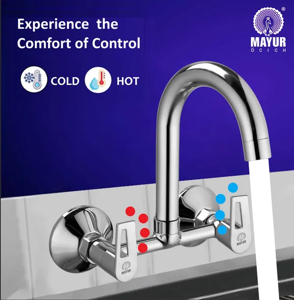 MAYUR_ÖCICH_Brass_Kitchen_Sink_Mixer_Tap_|_360_Swivel_Spout_|_Hot_&_Cold_Dual_Handle_Faucet_For_Kitchen_|_Chrome_Finish_With_Foam_Flow_Aerator_&_10-Year_Warranty