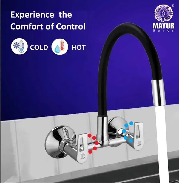 MAYUR_ÖCICH_Brass_Kitchen_Sink_Mixer_Tap_|_Flexible_360_Silicone_Swivel_Spout_|_Hot_&_Cold_Dual_Handle_Faucet_For_Kitchen_|_Chrome_Finish_|_10-Year_Warranty