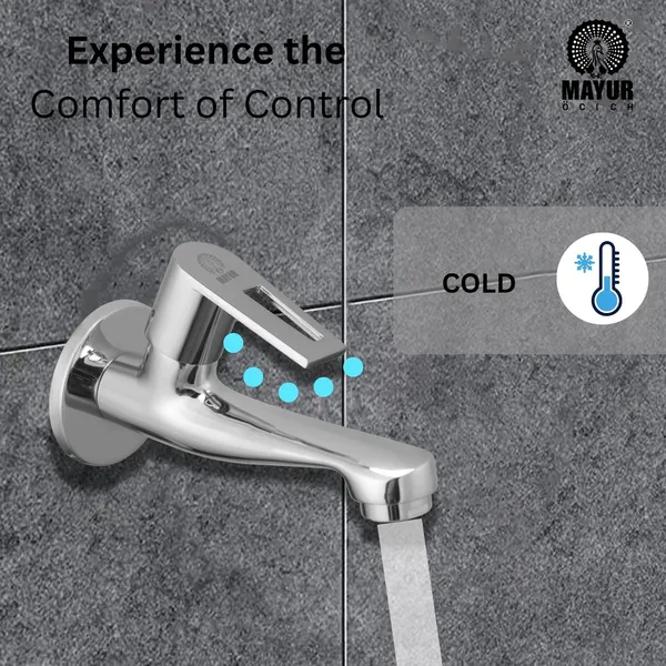 MAYUR_ÖCICH_Brass_Long_Body_Bib_Tap_For_Bathroom_And_Kitchen_With_Wall_Flange_(ARIA-8206)_10_Years_Warranty