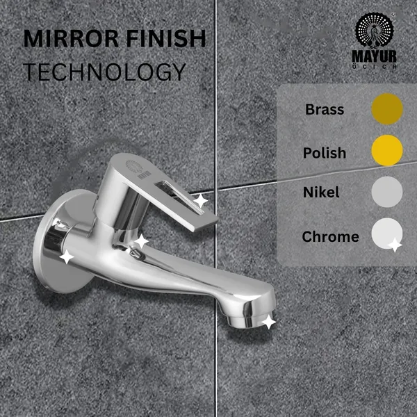 MAYUR_ÖCICH_Brass_Long_Body_Bib_Tap_For_Bathroom_And_Kitchen_With_Wall_Flange_(ARIA-8206)_10_Years_Warranty