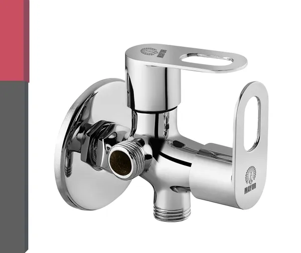 MAYUR_ÖCICH_Brass_2_Way_Angle_Valve_Cock_With_Wall_Flange_For_Bathroom/Kitchen_(MILANO)_10_Years_Warranty