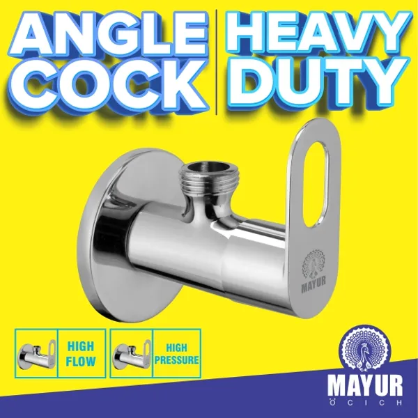 MAYUR_ÖCICH_Brass_2_Way_Angle_Valve_Cock_With_Wall_Flange_For_Bathroom/Kitchen_(MILANO)_10_Years_Warranty