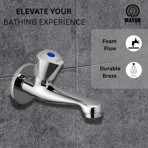MAYUR_ÖCICH_Brass_Long_Body_Bib_Tap_For_Bathroom_And_Kitchen_With_Wall_Flange_|_10_Years_Warranty