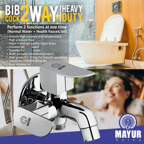 MAYUR_ÖCICH_Brass_2_In_1_Bib_Tap_For_Bathroom_With_Wall_Flange_10_Years_Warranty_+