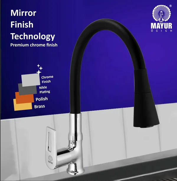 MAYUR_ÖCICH_Brass_Swan_Neck_Kitchen_Sink_Tap_With_Flexible_Dual_Flow_Spout_|_360_Swivel_|_Cold_Water_Faucet_With_Silicone_Spout_|_Chrome_Finish_|_Premium_Brass_Build_|_10-Year_Warranty_(ARIA)