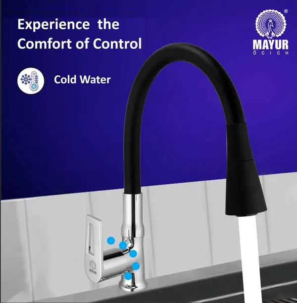 MAYUR_ÖCICH_Brass_Swan_Neck_Kitchen_Sink_Tap_With_Flexible_Dual_Flow_Spout_|_360_Swivel_|_Cold_Water_Faucet_With_Silicone_Spout_|_Chrome_Finish_|_Premium_Brass_Build_|_10-Year_Warranty_(ARIA)