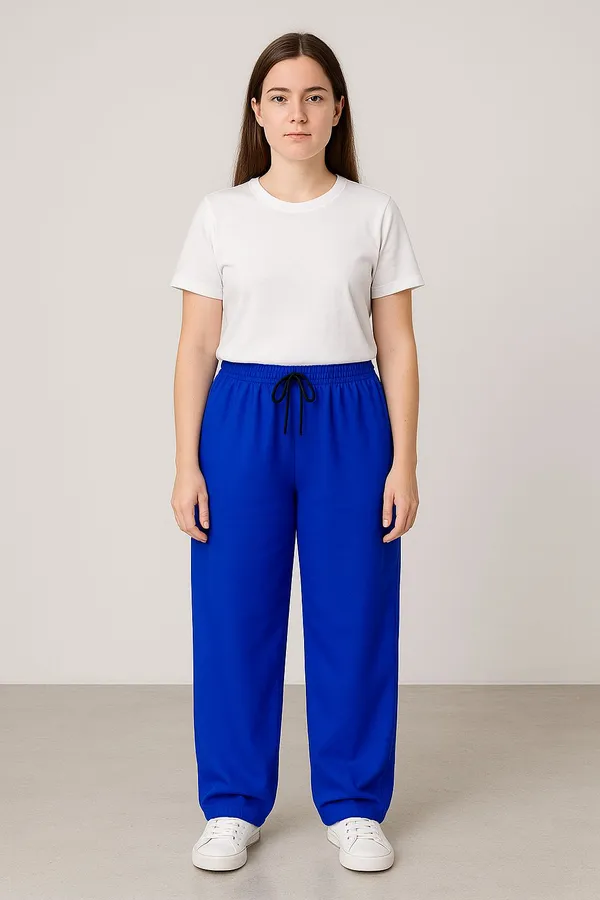 Royal_Blue_Cotton_French_Terry_Unisex_Baggy_Fit_Pants
