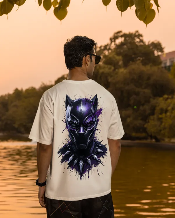 OffWhite_Cotton_Graphic_"Black_Panther"_Oversized_Fit_T-Shirt