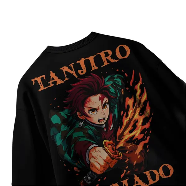 Kamaro_Tanjiro_Fiery_-_Demon_Slayer_Oversized_Fit_T-Shirt