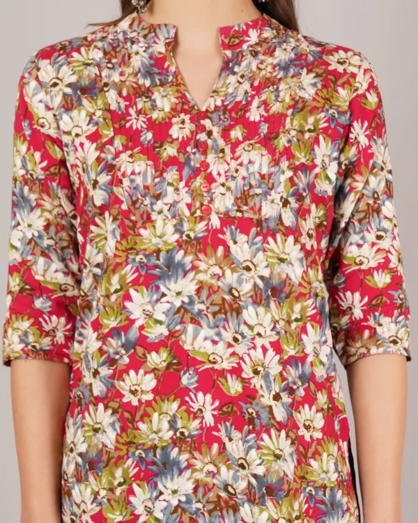 Pink_Rayon_Short_Kurta