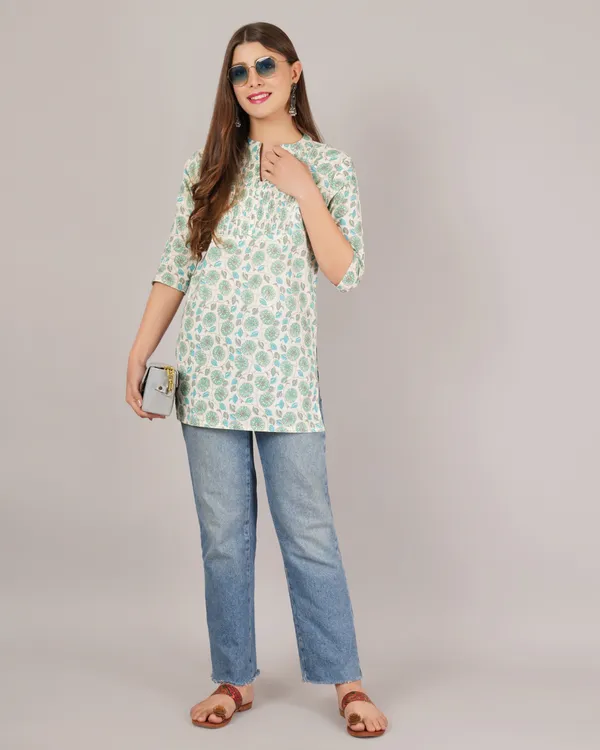 Off_White_Rayon_Short_Kurta