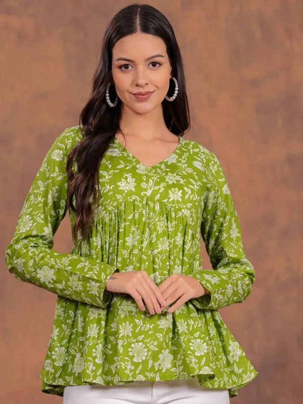 Green_Pure_Cotton_Alia_Cut_Top