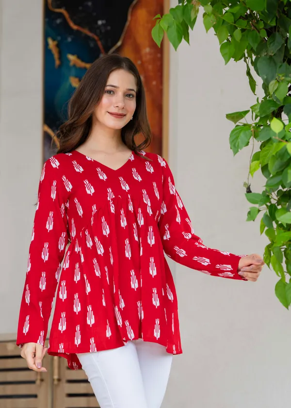 JAITRA_APPARELS_Pure_Cotton_Alia_Cut_Kurti