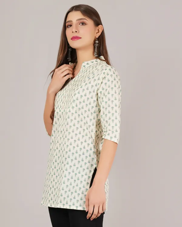 Off_White_Rayon_Short_Kurta